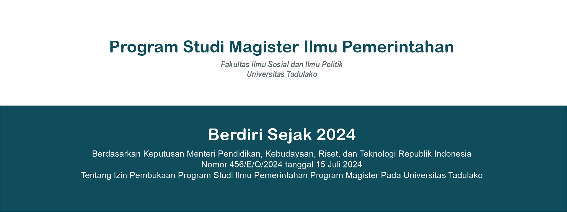 Baner Izin pembukaan prodi